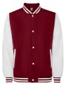 Baseball Jacket Roly California CQ6440 Garmet Red-Wit